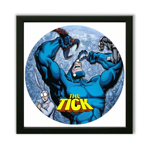 Vinyl Record Decor in a Wooden Frame The Tick 14" UF-Frame-The Tick-2 photo