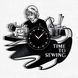 Wall Vinyl Record Clock Sewing 12" 110-1-2 photo