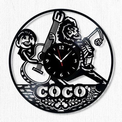 Настінний вініловий годинник Коко, діаметр 30см Vinyl-Clock-C-Coco-1 фото
