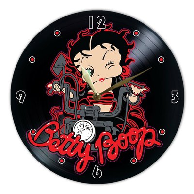 Wall Vinyl Record Clock Betty Boop 12" UF-Clock-M-Betty Boop-3 photo