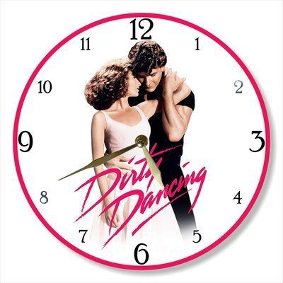 Настінний вініловий годинник Брудні танці, діаметр 30см UF-Clock-M-Dirty Dancing-2 фото