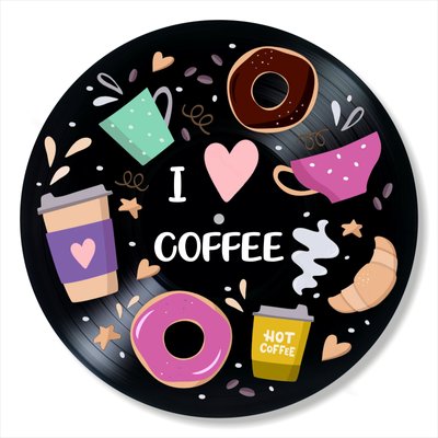 Vinyl Record Decor Coffee 12" UF-Decor-Coffee-2 photo