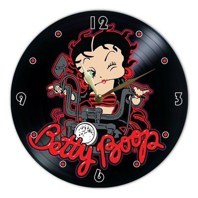 Настінний вініловий годинник Бетті Буп, діаметр 30см UF-Clock-M-Betty Boop-3 фото