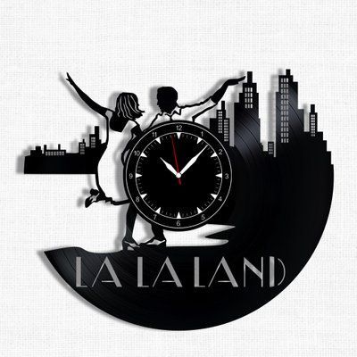 Настінний вініловий годинник Ла-Ла Ленд, діаметр 30см Vinyl-Clock-M-La La Land-2 фото