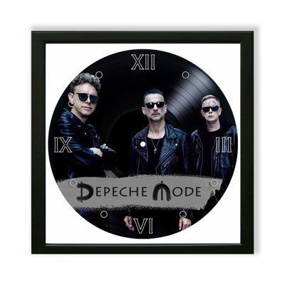 Настінний вініловий декор в дерев'яній рамці Depeche Mode, розміром 36см 520-4-1 фото