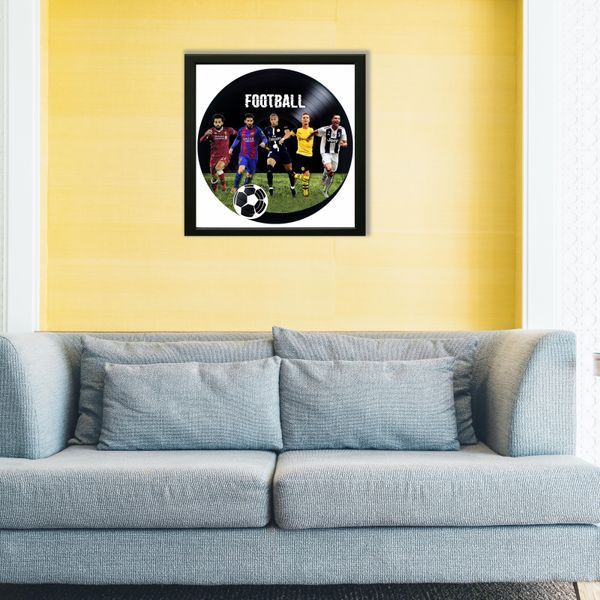 Vinyl Record Decor in a Wooden Frame Football 14" 202-4-1 photo