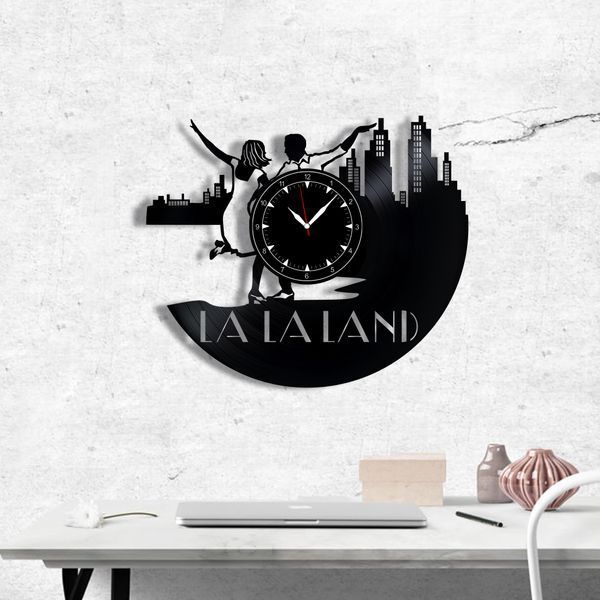 Настінний вініловий годинник Ла-Ла Ленд, діаметр 30см Vinyl-Clock-M-La La Land-2 фото