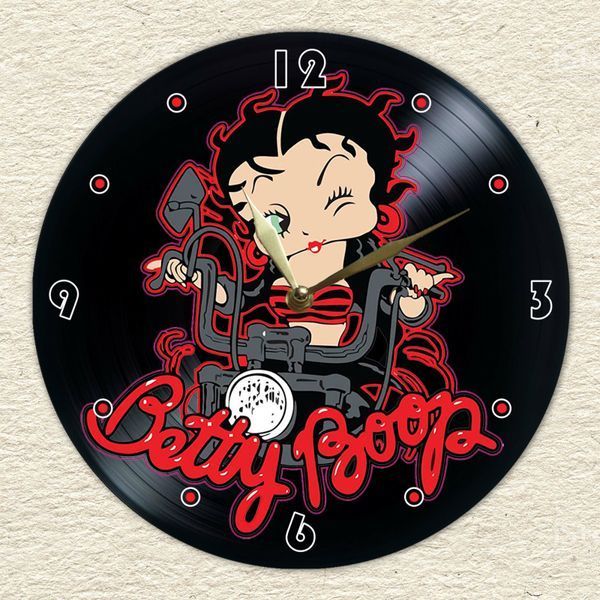 Настінний вініловий годинник Бетті Буп, діаметр 30см UF-Clock-M-Betty Boop-3 фото