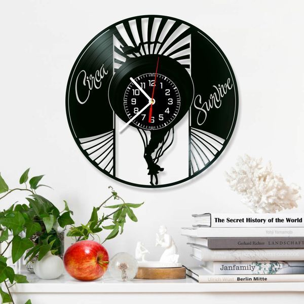 Настінний вініловий годинник Circa Survive, діаметр 30см Vinyl-Clock-Circa Survive-2 фото