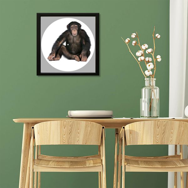 Vinyl Record Decor in a Wooden Frame Monkey 14" UF-Frame-Monkey-1 photo