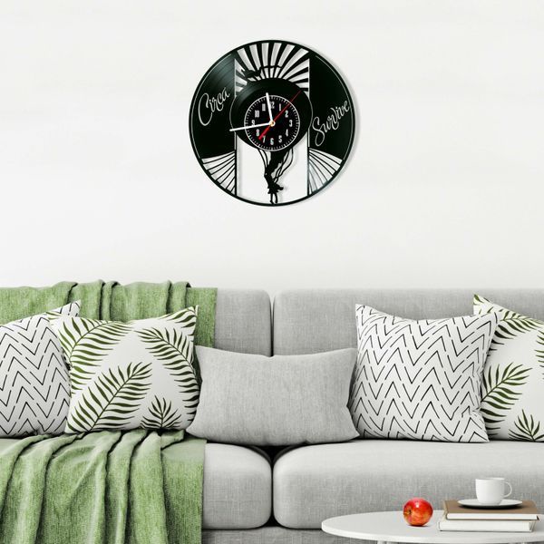 Настінний вініловий годинник Circa Survive, діаметр 30см Vinyl-Clock-Circa Survive-2 фото