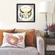 Vinyl Record Decor in a Wooden Frame Cow Skull Head 14" UF-Frame-Cow Skull Head-1 photo 2