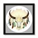 Vinyl Record Decor in a Wooden Frame Cow Skull Head 14" UF-Frame-Cow Skull Head-1 photo 1