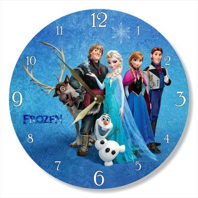 Настінний вініловий годинник Крижане серце, діаметр 30см UF-Clock-C-Frozen-1 фото