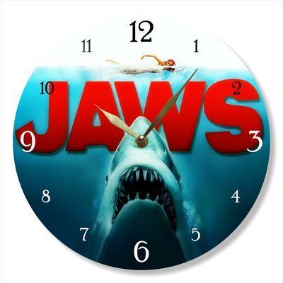 Настінний вініловий годинник Щелепи, діаметр 30см UF-Clock-M-Jaws-2 фото