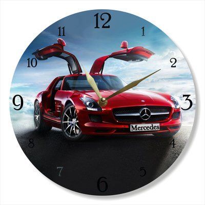 Настінний вініловий годинник Мерседес, діаметр 30см UF-Clock-Mercedes-1 фото