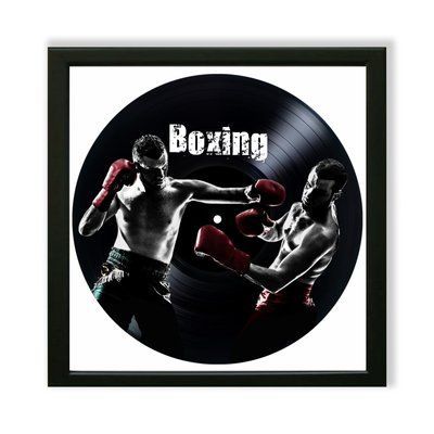 Vinyl Record Decor in a Wooden Frame Boxing 14" 213-4-1 photo