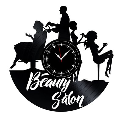 Wall Vinyl Record Clock Beauty Salon 12" Vinyl-Clock-Beauty Salon-3 photo