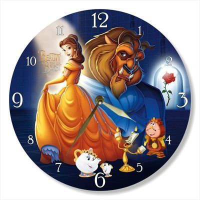 Настінний вініловий годинник Красуня і Чудовисько, діаметр 30см UF-Clock-C-Beauty and the Beast-1 фото