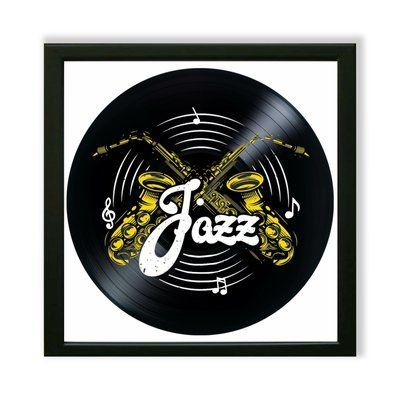 Vinyl Record Decor in a Wooden Frame Jazz 14" 595-4-1 photo