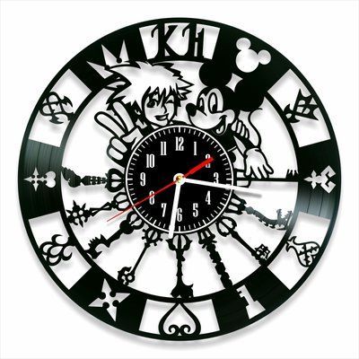 Настінний вініловий годинник Kingdom Hearts, діаметр 30см Vinyl-Clock-Kingdom Hearts-7 фото