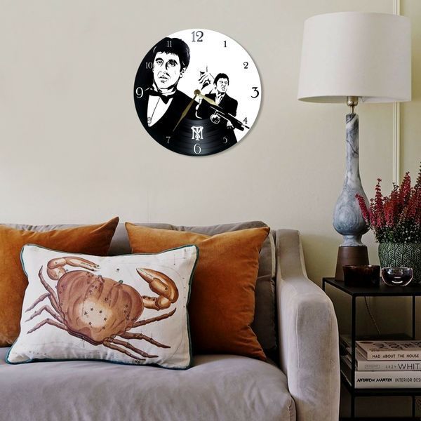 Настінний вініловий годинник Тоні Монтана, діаметр 30см UF-Clock-M-Tony Montana-1 фото