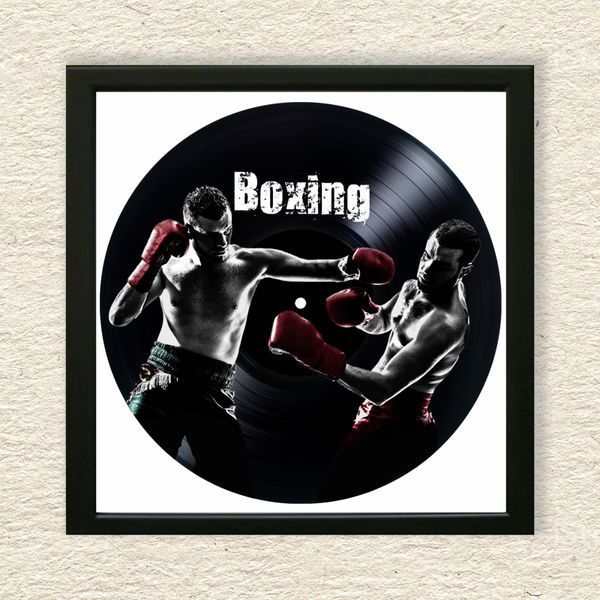 Vinyl Record Decor in a Wooden Frame Boxing 14" 213-4-1 photo