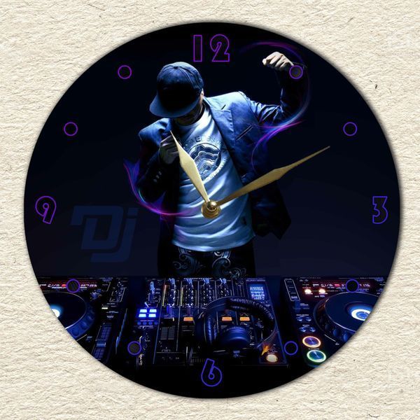 Wall Vinyl Record Clock DJ 12" UF-Clock-DJ-1 photo