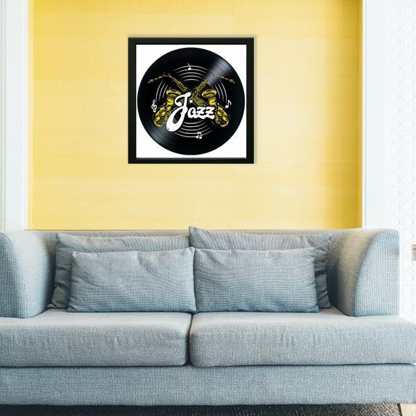 Vinyl Record Decor in a Wooden Frame Jazz 14" 595-4-1 photo