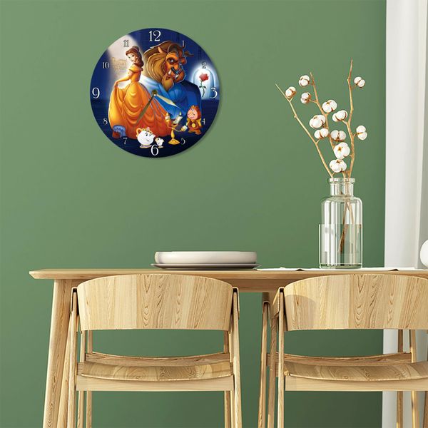 Wall Vinyl Record Clock Beauty and the Beast 12" UF-Clock-C-Beauty and the Beast-1 photo