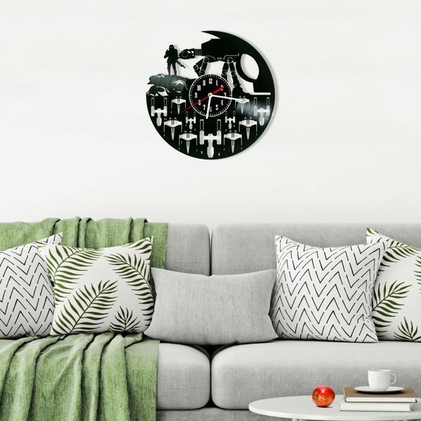 Wall Vinyl Record Clock Star Wars 12" 143-1-16 photo