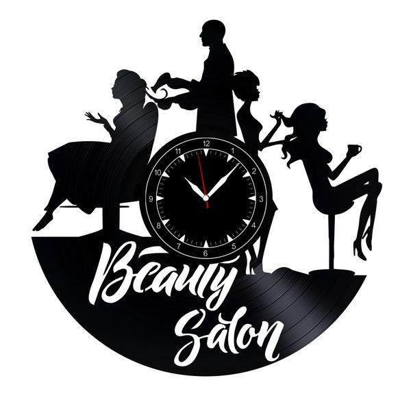 Wall Vinyl Record Clock Beauty Salon 12" Vinyl-Clock-Beauty Salon-3 photo