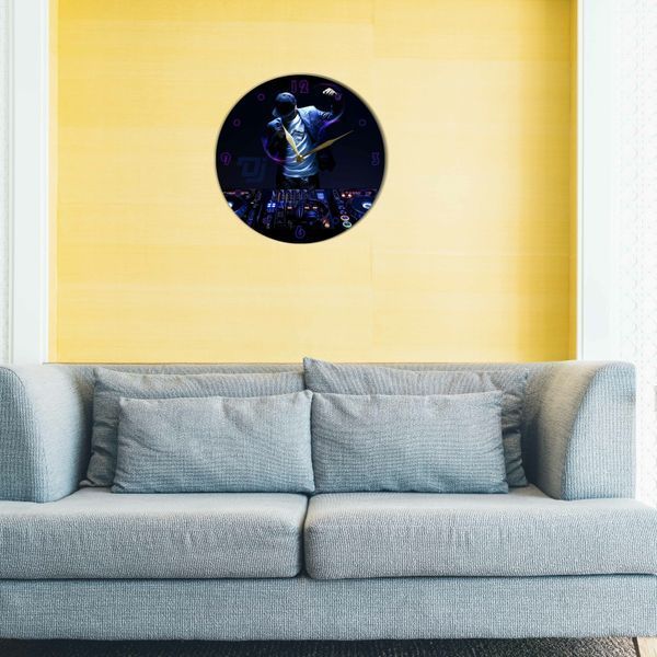Wall Vinyl Record Clock DJ 12" UF-Clock-DJ-1 photo