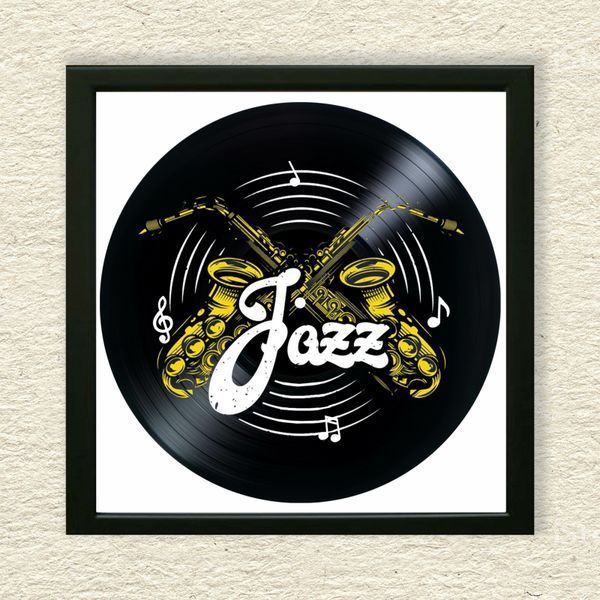 Vinyl Record Decor in a Wooden Frame Jazz 14" 595-4-1 photo