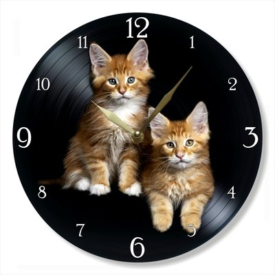 Wall Vinyl Record Clock Cat 12" UF-Clock-Cat-2 photo