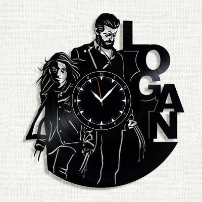 Настінний вініловий годинник Логан&nbsp;, діаметр 30см Vinyl-Clock-M-Logan-1 фото