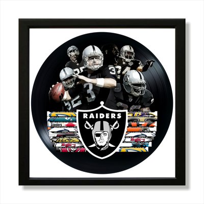 Vinyl Record Decor in a Wooden Frame Raiders 14" UF-Frame-Raiders-2 photo