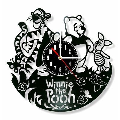 Настінний вініловий годинник Вінні-Пух, діаметр 30см Vinyl-Clock-C-Winnie the Pooh-9 фото
