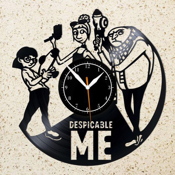 Настінний вініловий годинник Нікчемний Я, діаметр 30см Vinyl-Clock-C-Despicable Me-2 фото