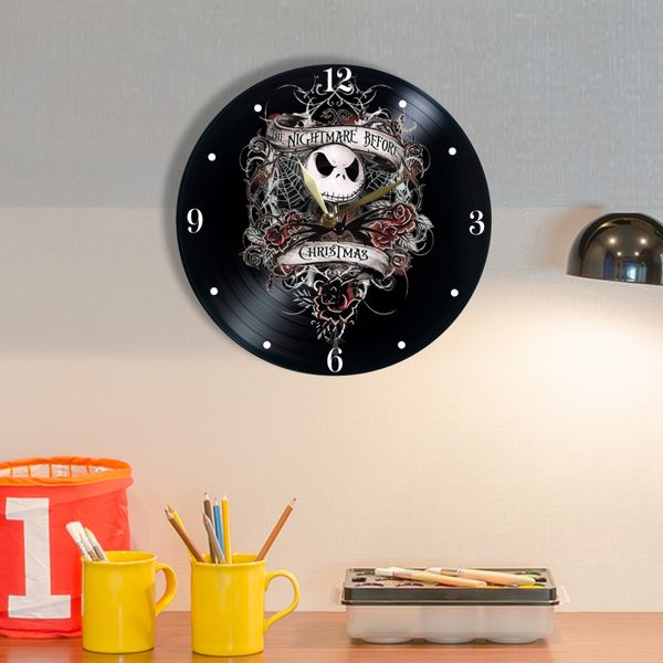 Wall Vinyl Record Clock Nightmare Before Christmas 12" UF-Clock-Nightmare Before Christmas-5 photo