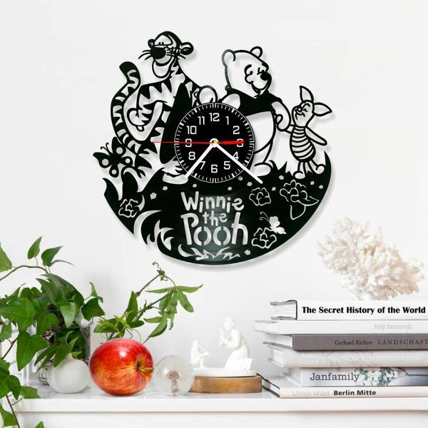 Настінний вініловий годинник Вінні-Пух, діаметр 30см Vinyl-Clock-C-Winnie the Pooh-9 фото