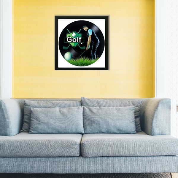 Vinyl Record Decor in a Wooden Frame Golf 14" 214-4-1 photo