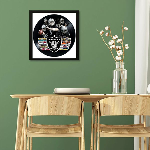 Vinyl Record Decor in a Wooden Frame Raiders 14" UF-Frame-Raiders-2 photo