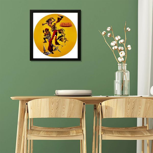 Vinyl Record Decor in a Wooden Frame Black Dyamite 14" 909-4-1 photo