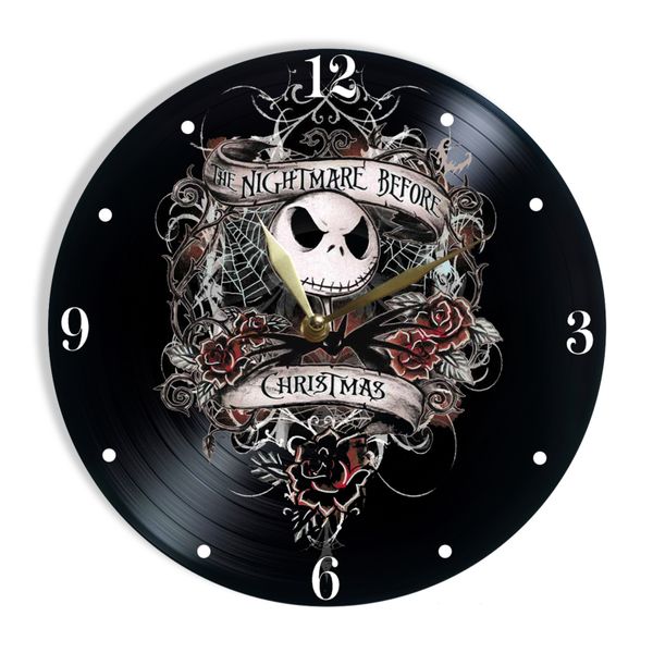 Wall Vinyl Record Clock Nightmare Before Christmas 12" UF-Clock-Nightmare Before Christmas-5 photo