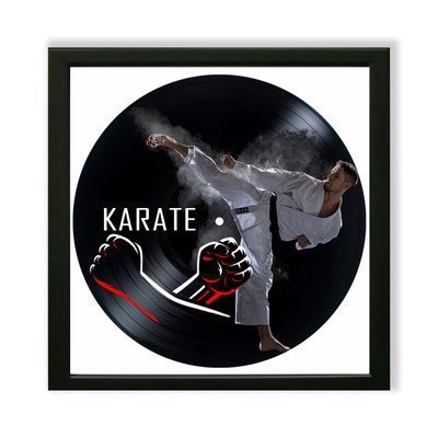 Vinyl Record Decor in a Wooden Frame Кarate 14" 215-4-1 photo