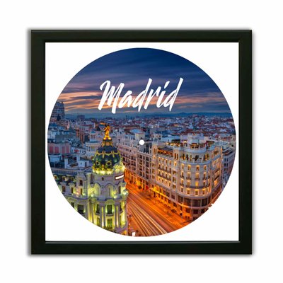 Vinyl Record Decor in a Wooden Frame Madrid 14" UF-Frame-Madrid-2 photo