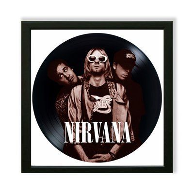 Настінний вініловий декор в дерев'яній рамці Nirvana, розміром 36см 560-4-1 фото