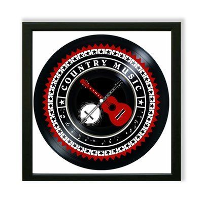 Vinyl Record Decor in a Wooden Frame Country 14" 597-4-1 photo