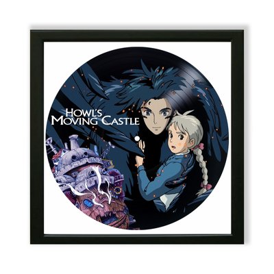 Vinyl Record Decor in a Wooden Frame Howl's Moving Castle 14" UF-Frame-Howl's Moving Castle-1 photo